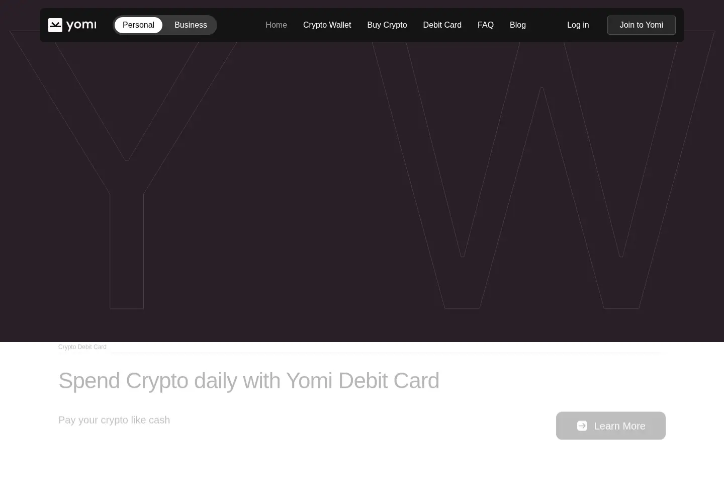Screenshot of yomi.finance