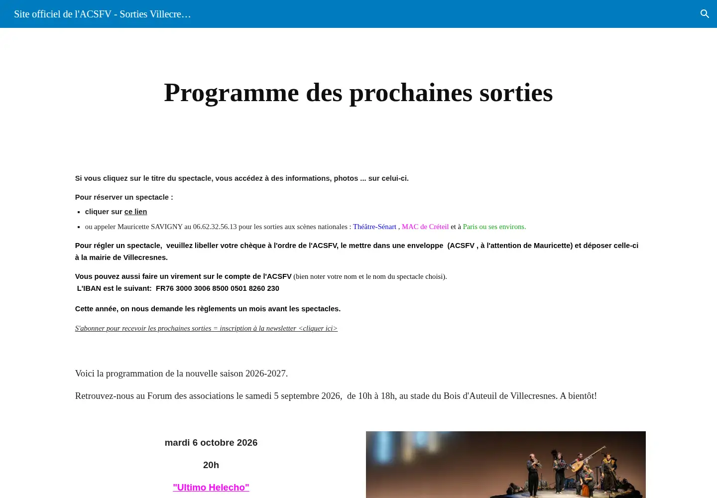 Screenshot of acsfv.fr