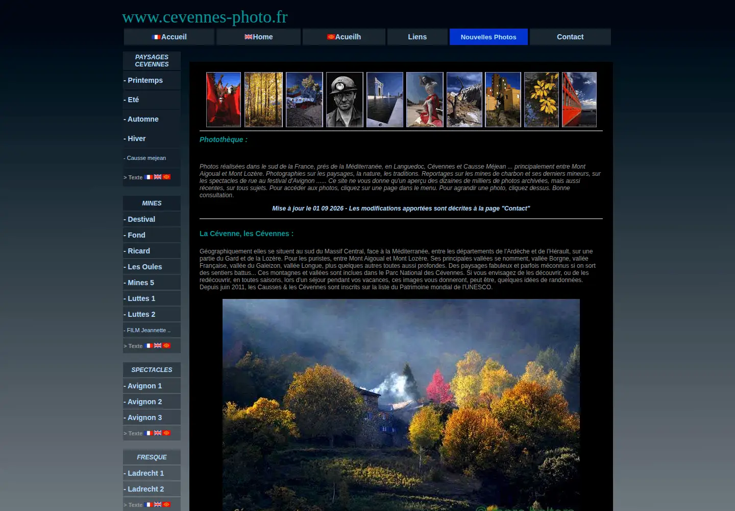 Screenshot of cevennes-photo.fr