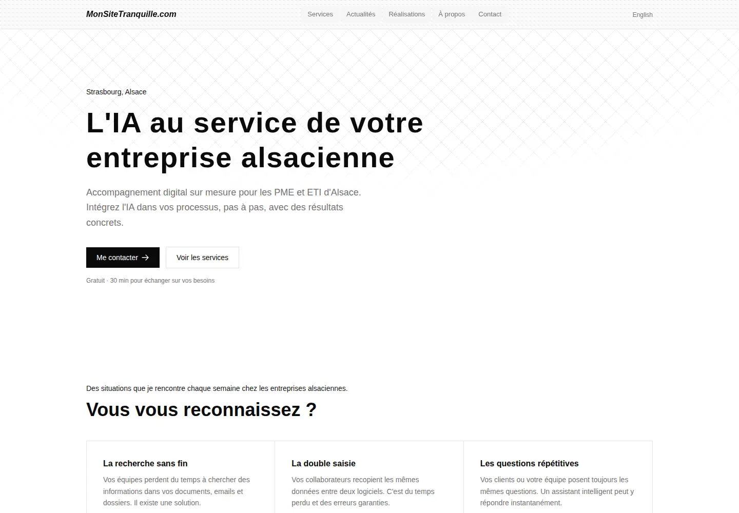 Screenshot of monsitetranquille.fr
