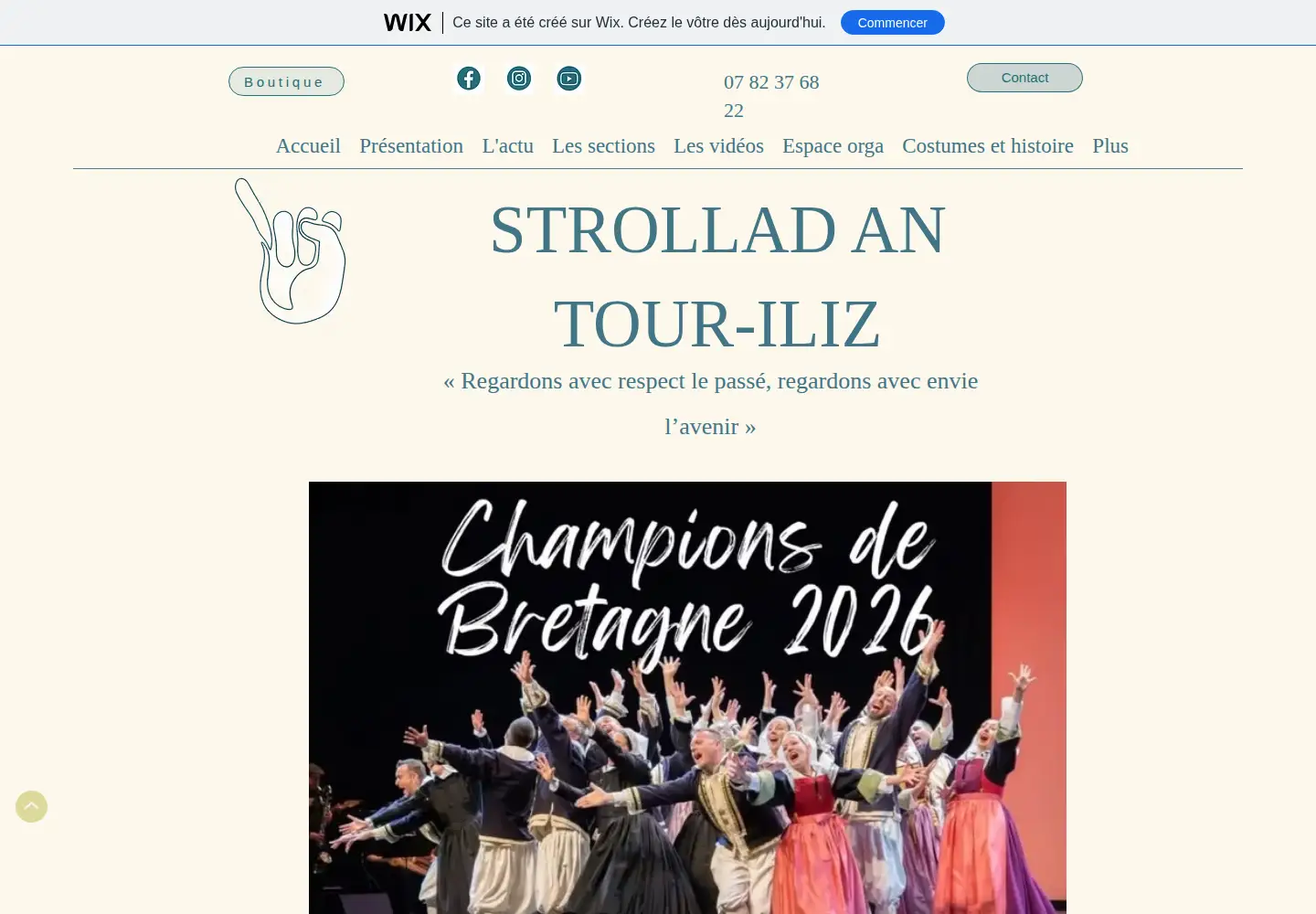 Captured homepage of strollad.fr in the current scan