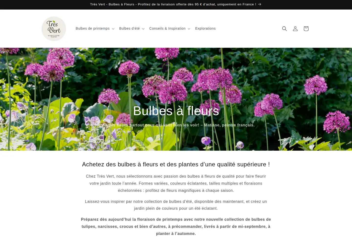 Captured homepage of tresvert.fr in the current scan