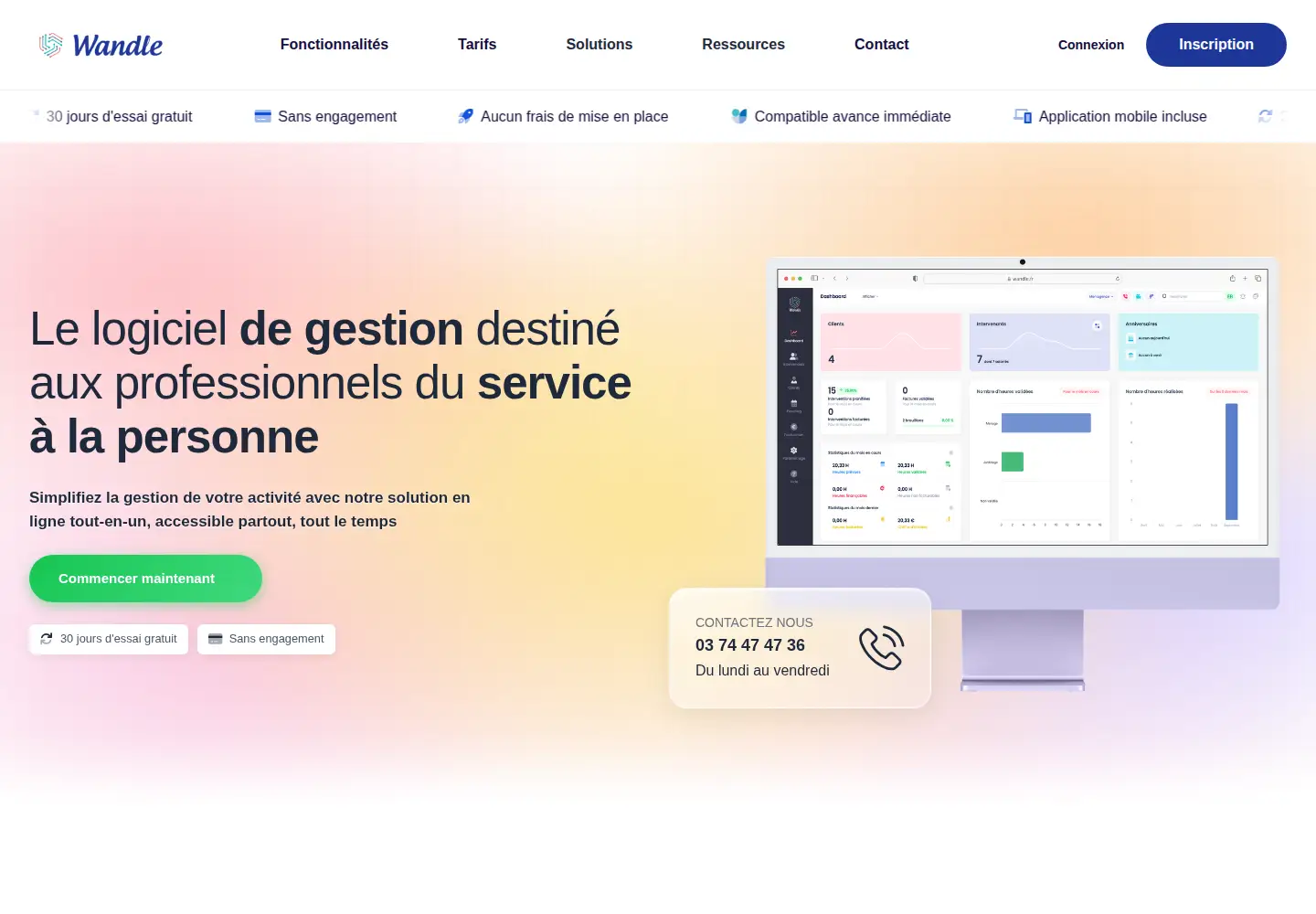 Screenshot of wandle.fr