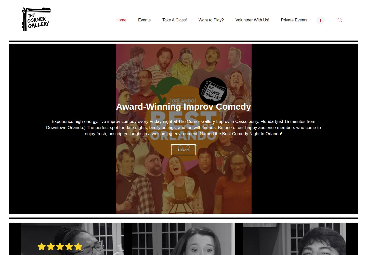 Screenshot of thecorner.gallery