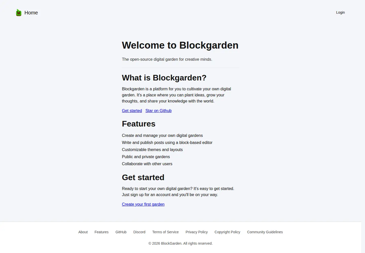 Screenshot of block.garden