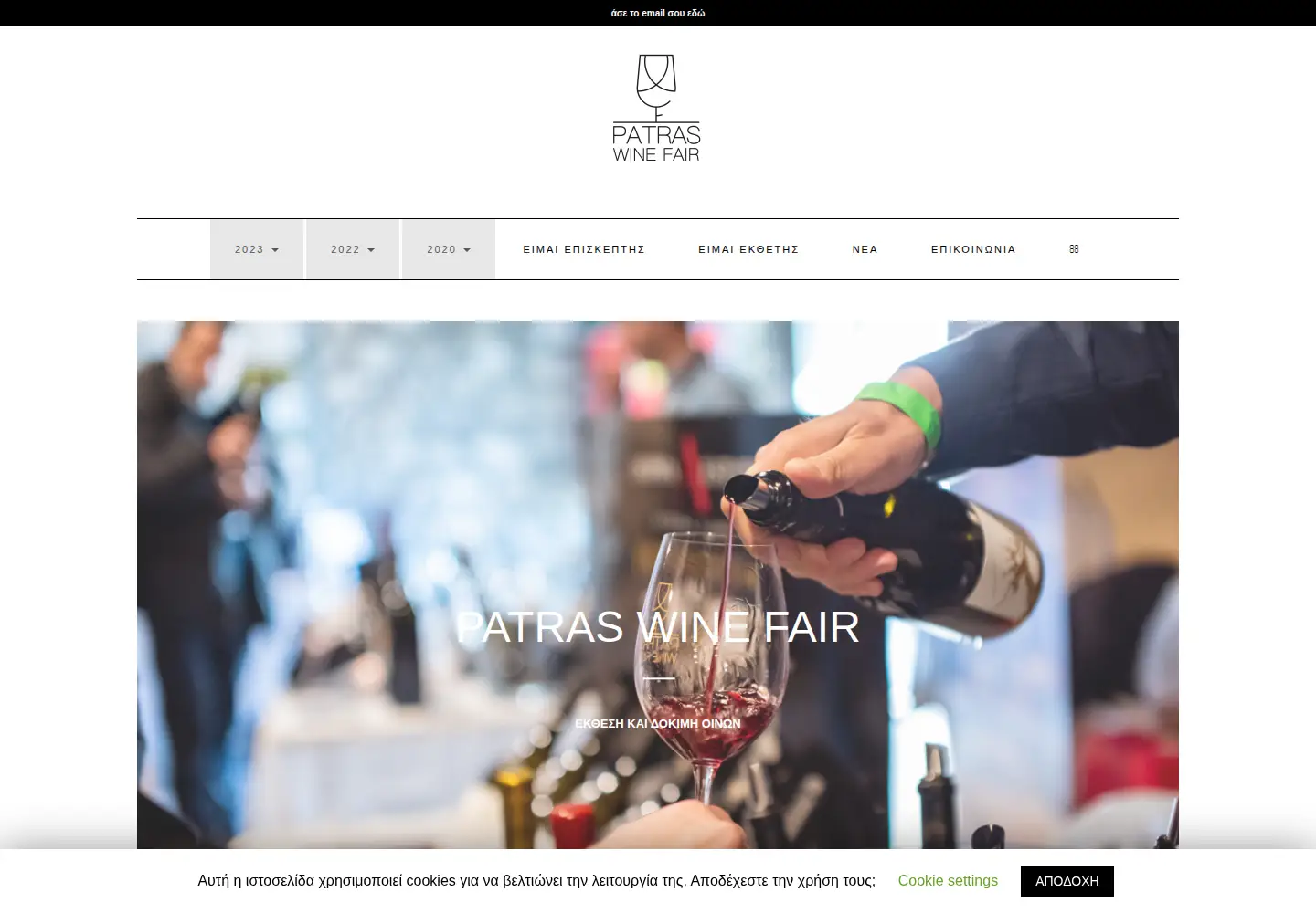 Screenshot of patraswinefair.gr