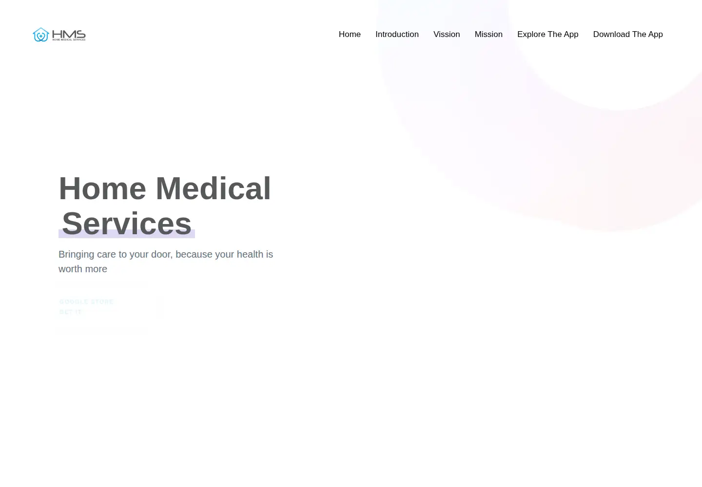 Captured homepage of hms.healthcare in the current scan