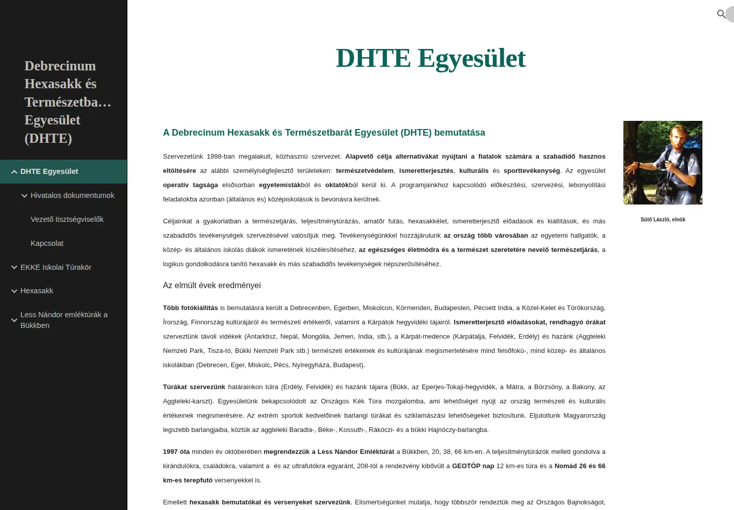 Screenshot of dhte.hu