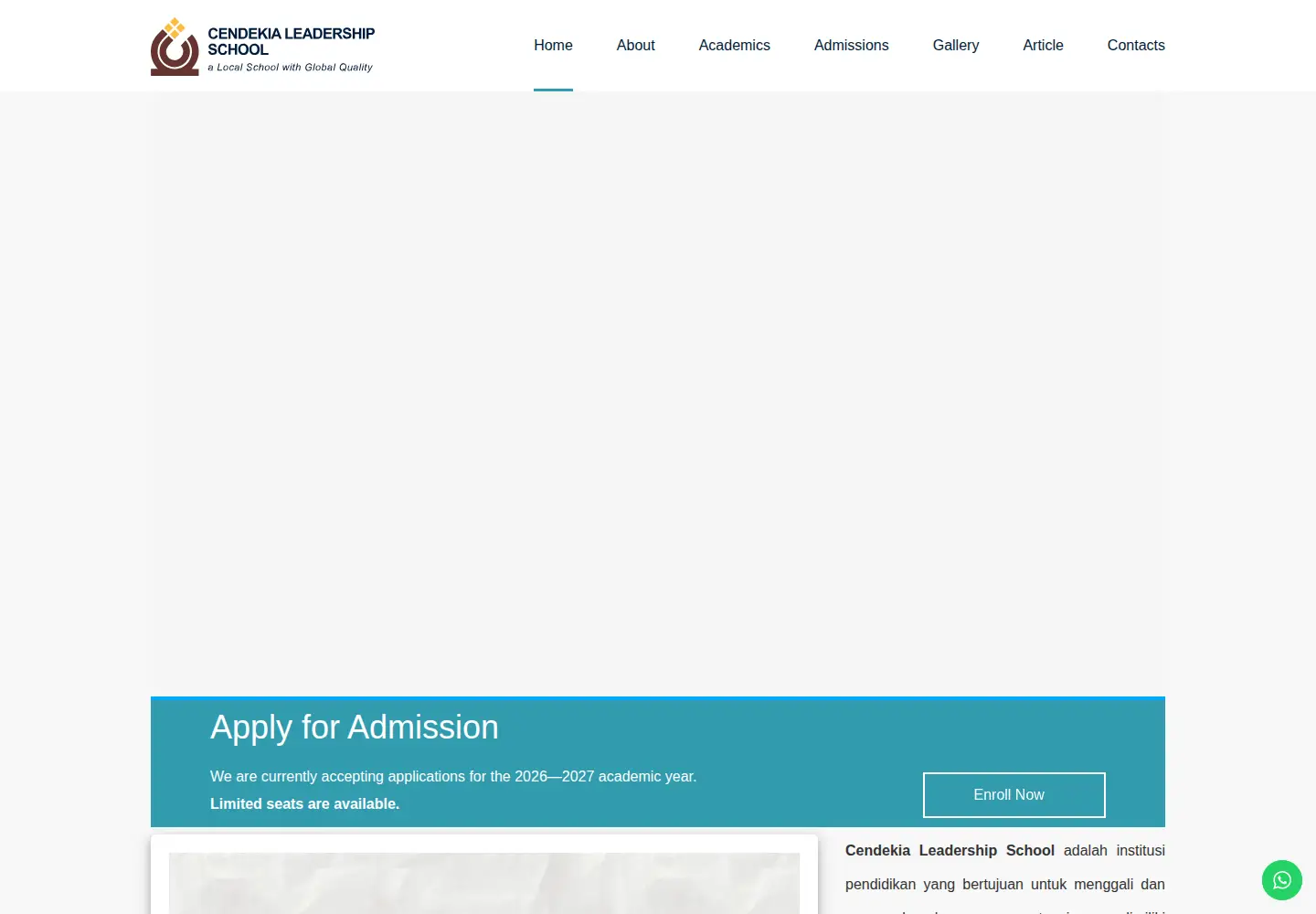 Captured homepage of cls.sch.id in the current scan