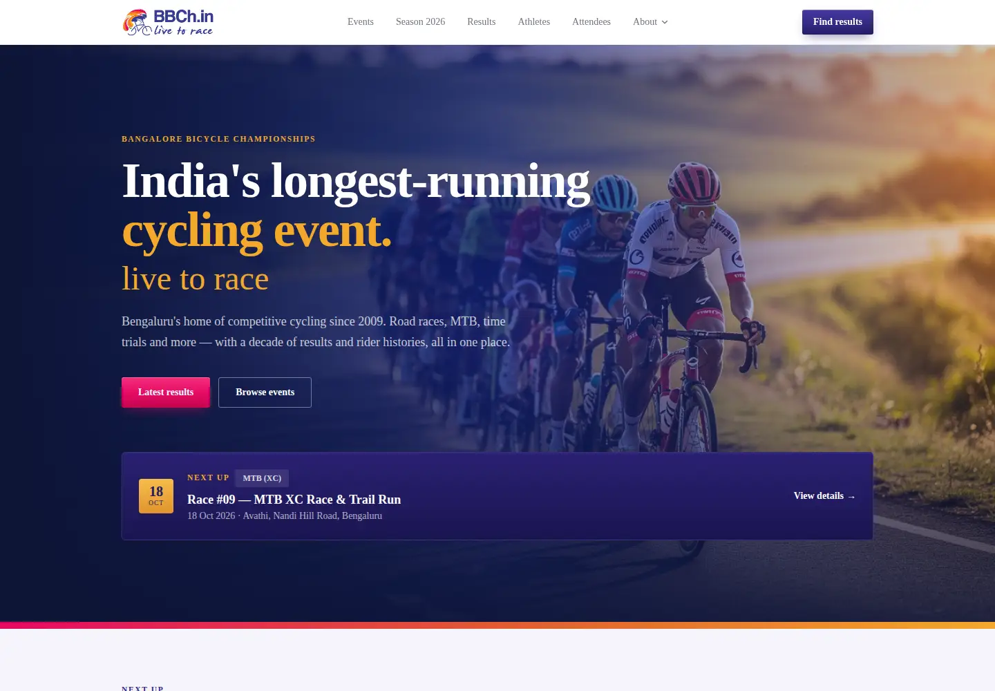 Screenshot of bbch.in