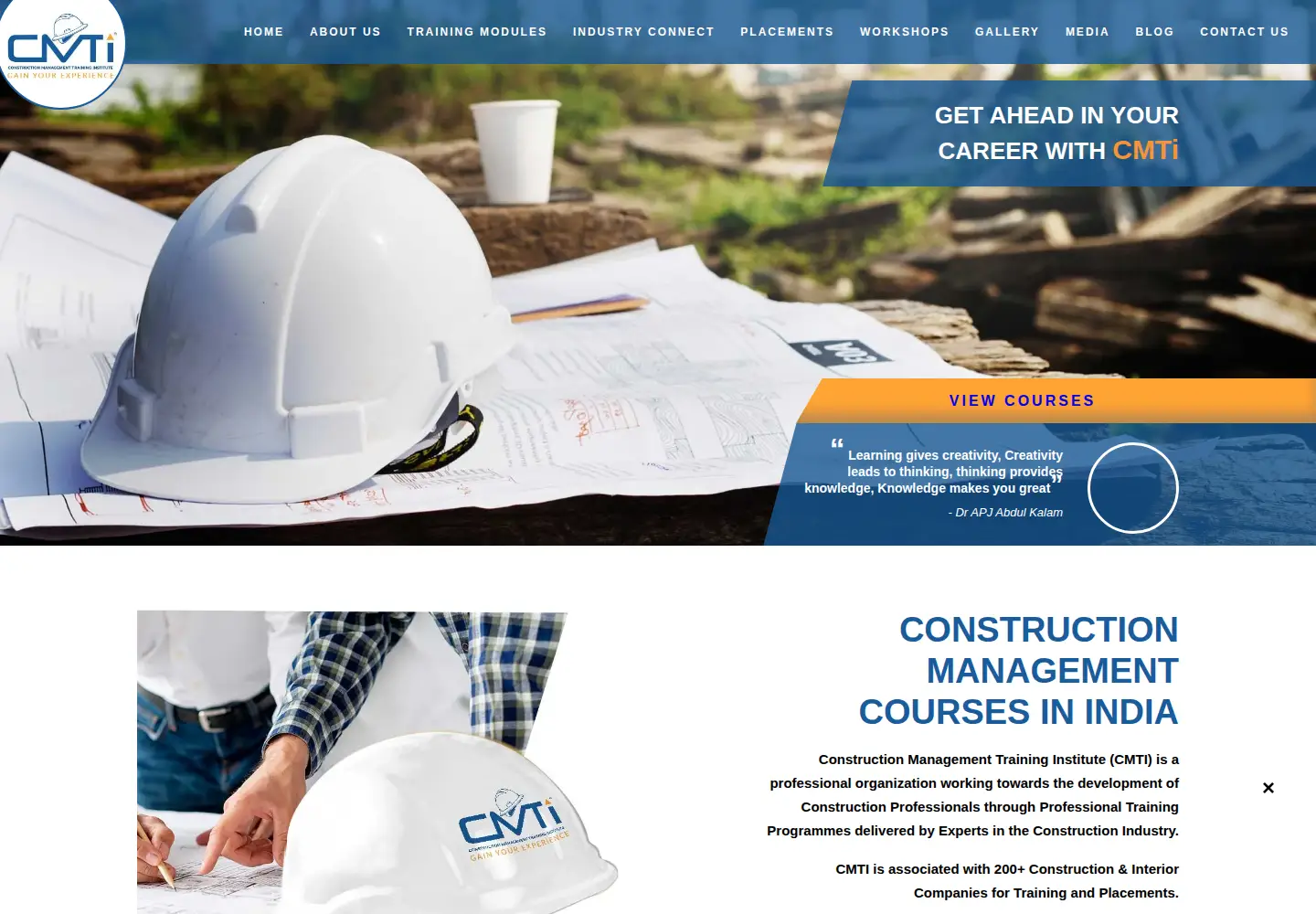 Screenshot of cmti.co.in
