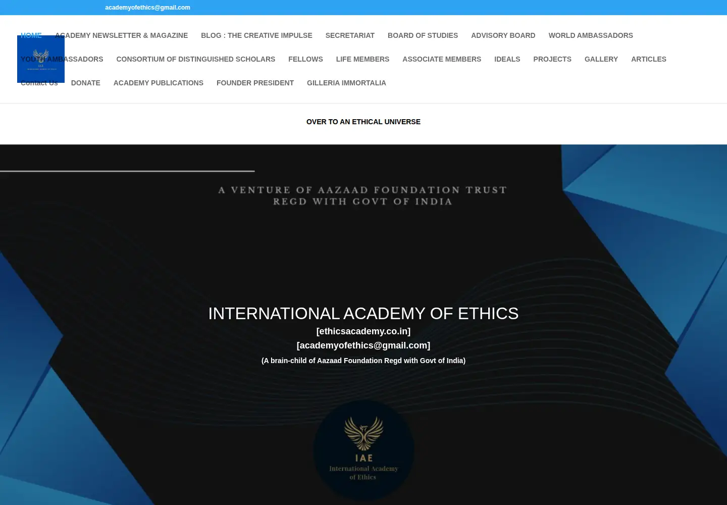 Screenshot of ethicsacademy.co.in