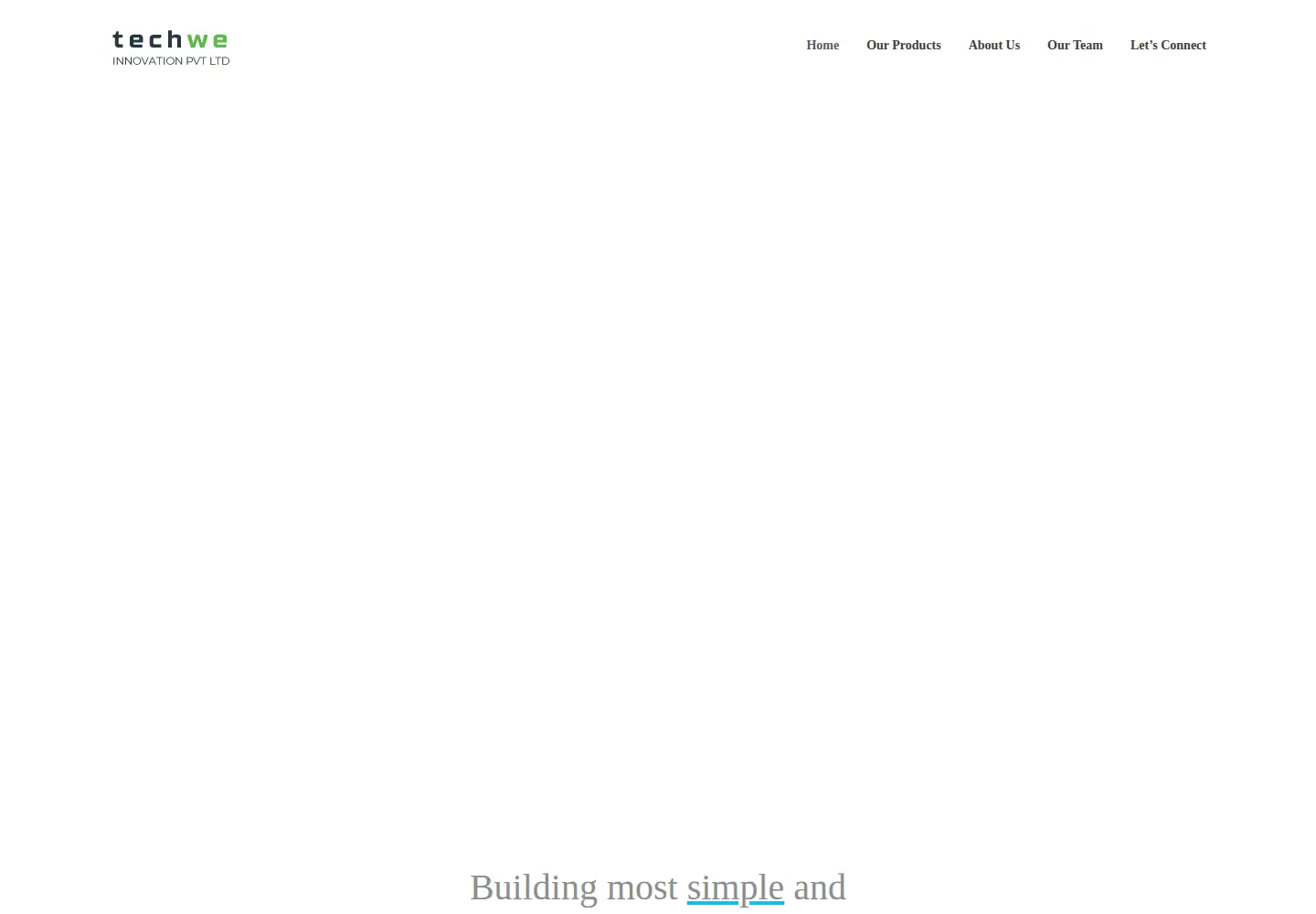 Captured homepage of techwe.co.in in the current scan