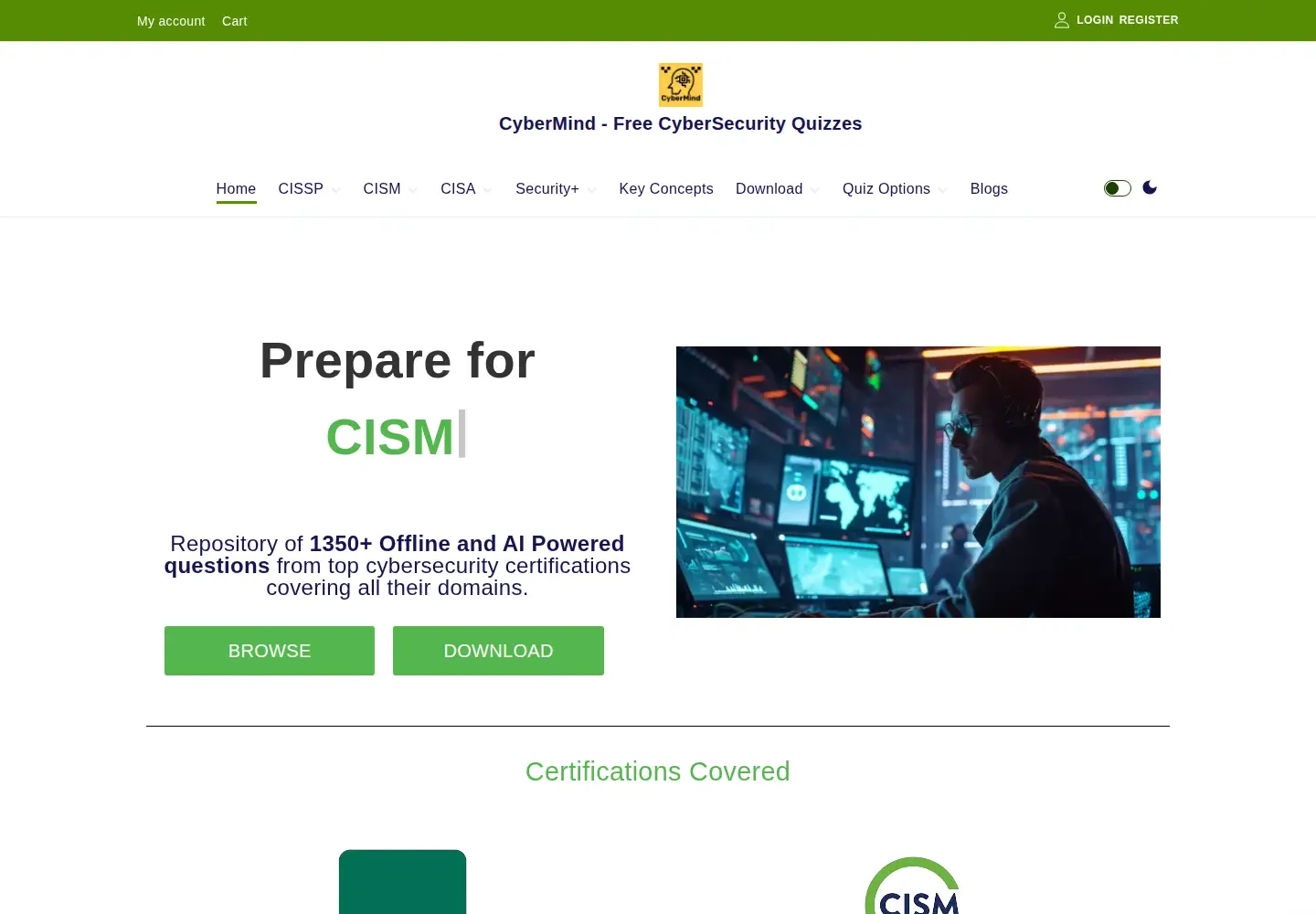 Screenshot of cybermind.in