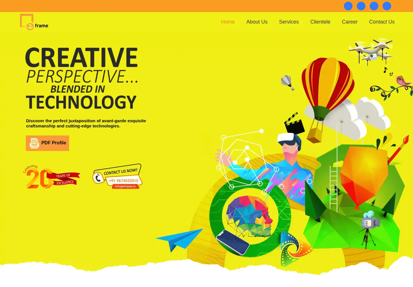 Screenshot of eframe.in