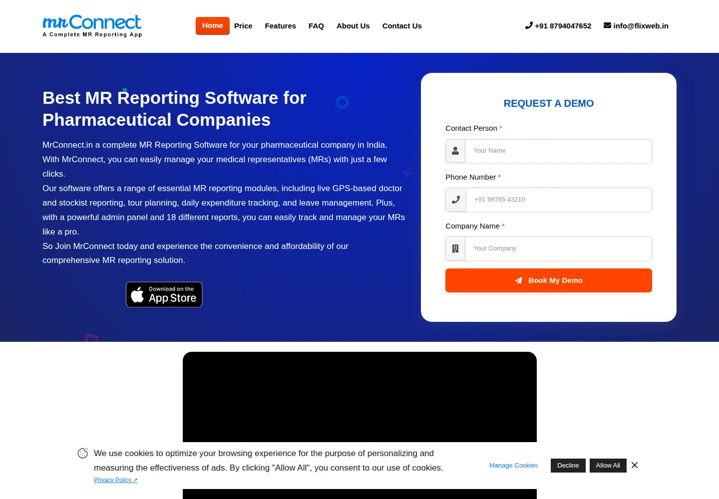 Screenshot of mrconnect.in