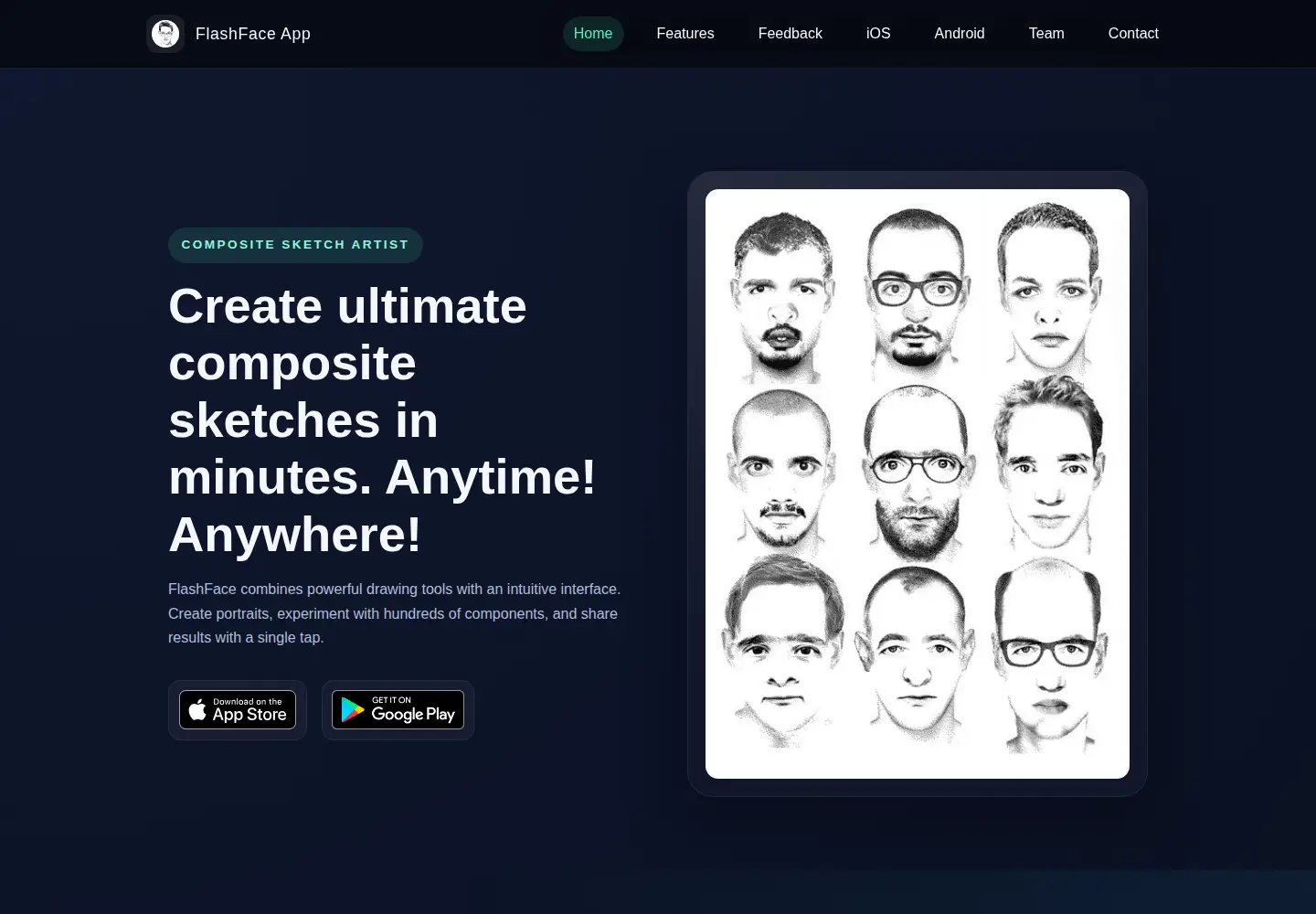 Captured homepage of flashface.info in the current scan