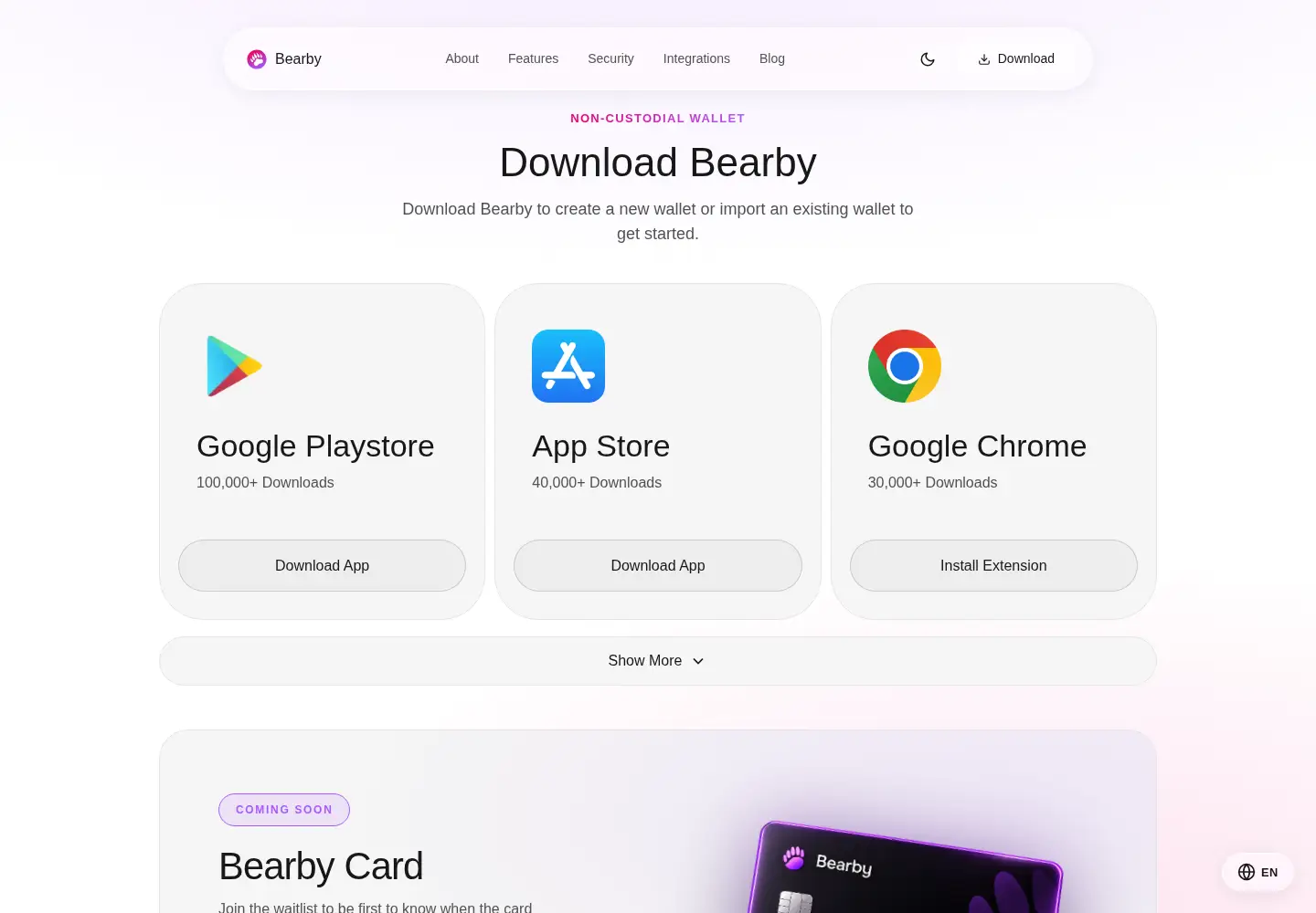 Screenshot of bearby.io