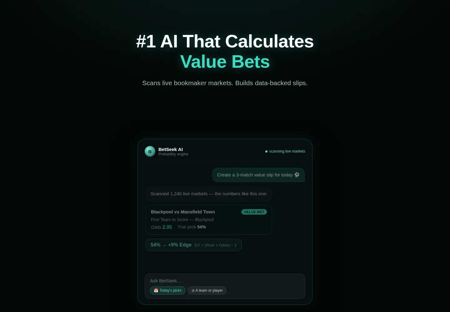 Screenshot of betseek.io