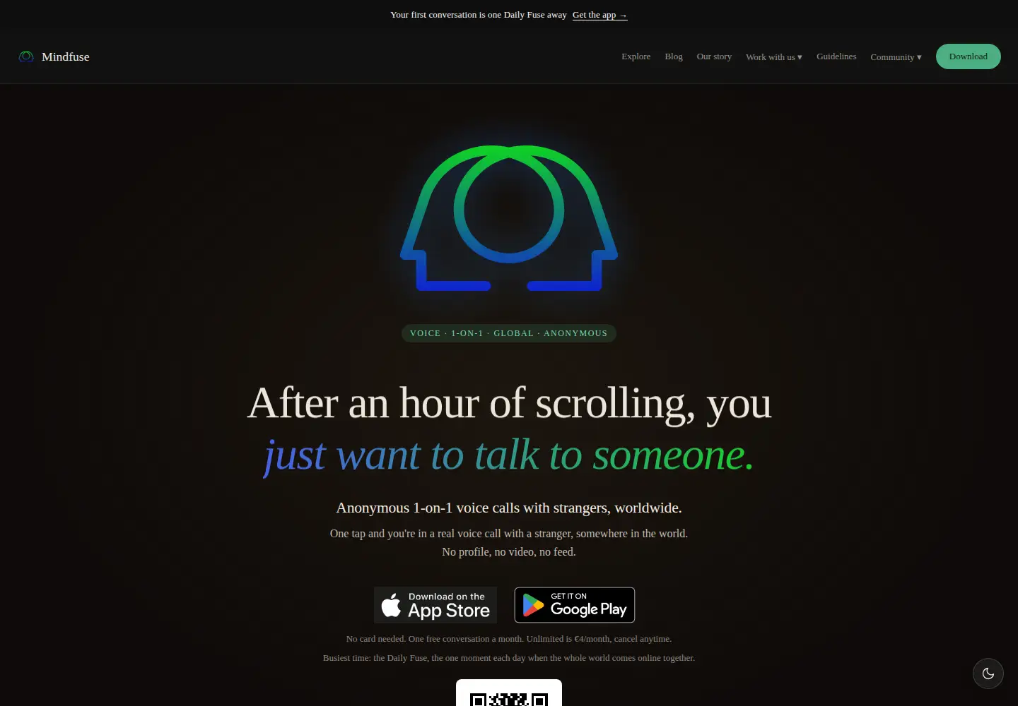 Captured homepage of mindfuse.io in the current scan