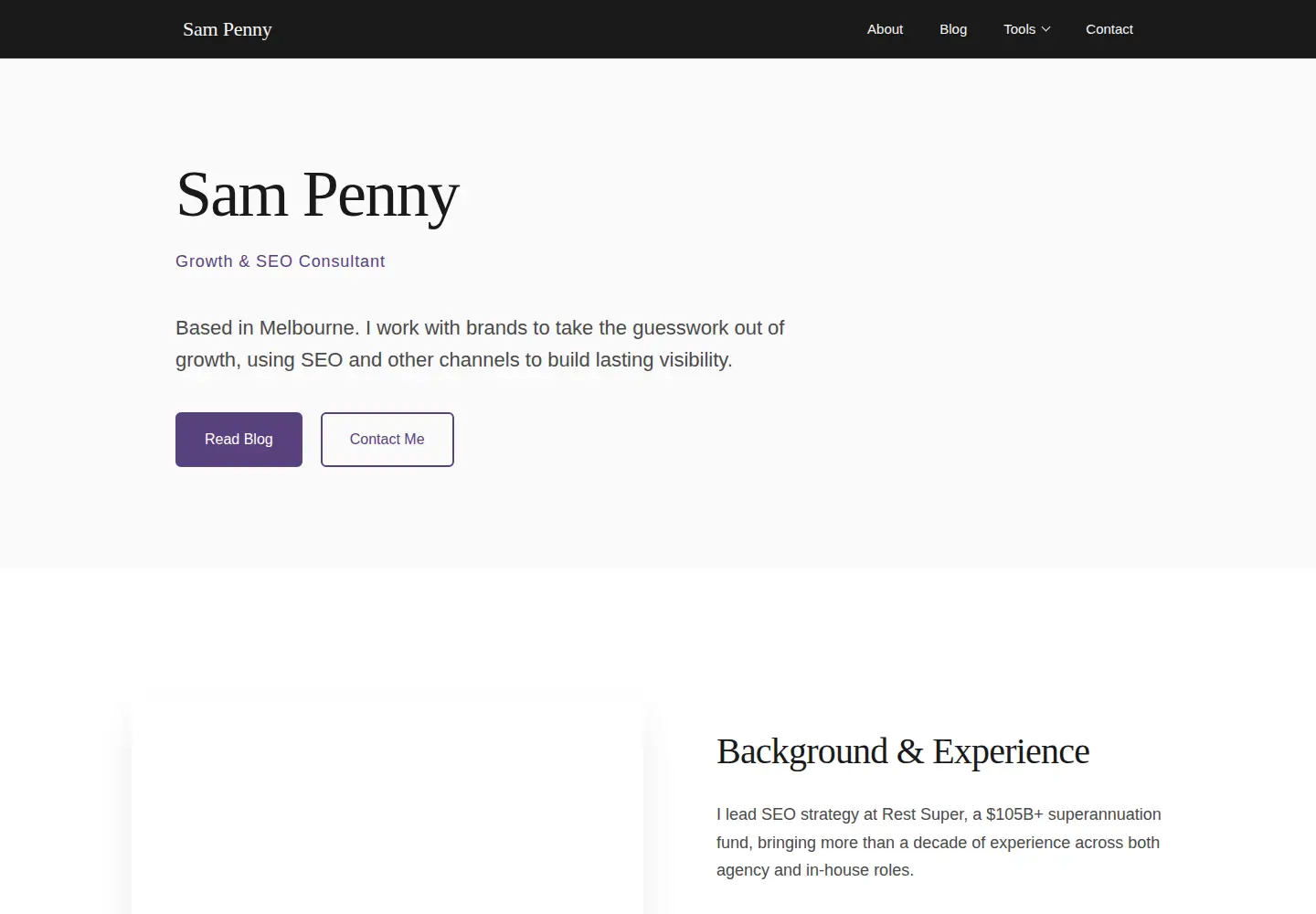Screenshot of sampenny.io