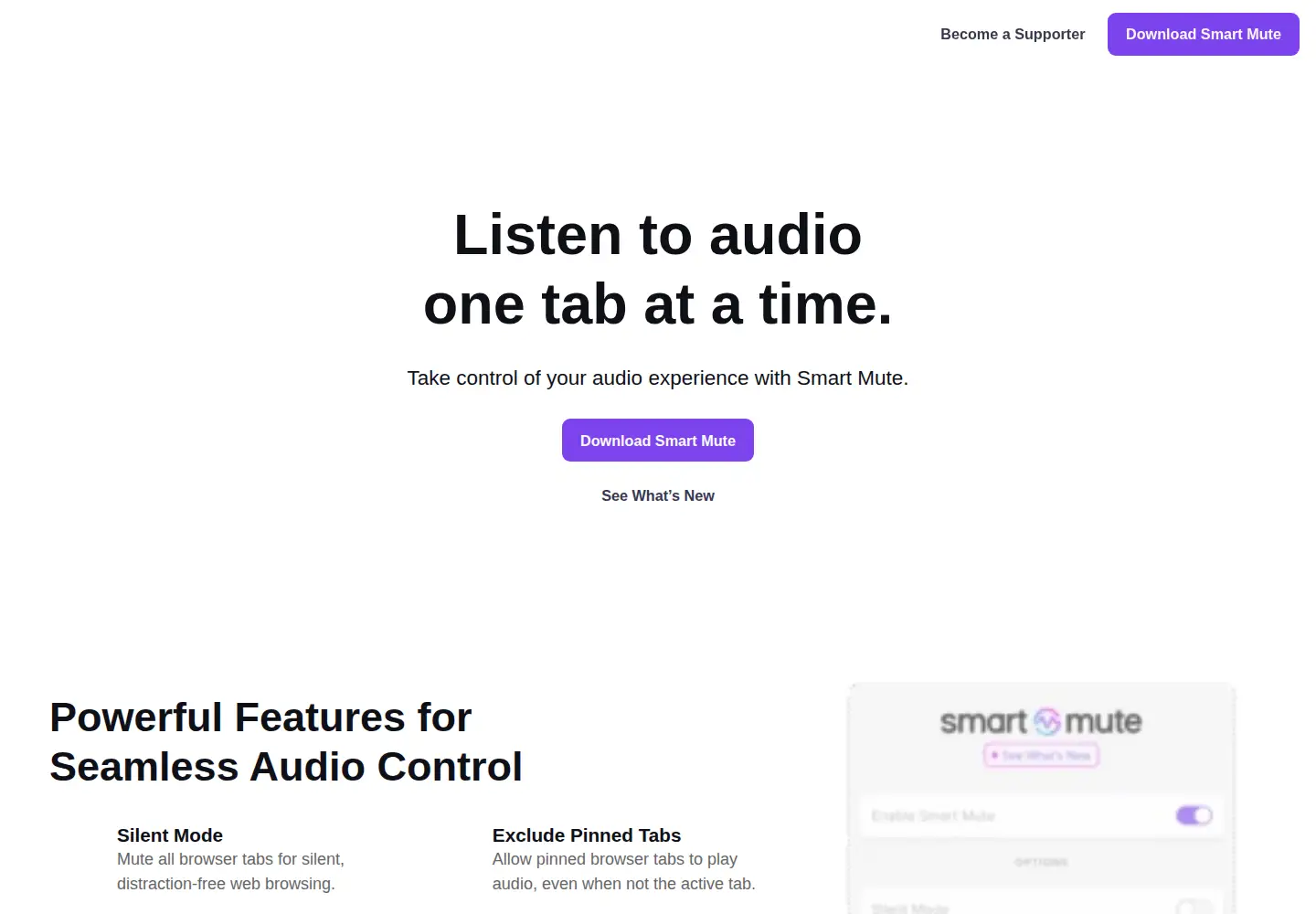Screenshot of smartmute.io