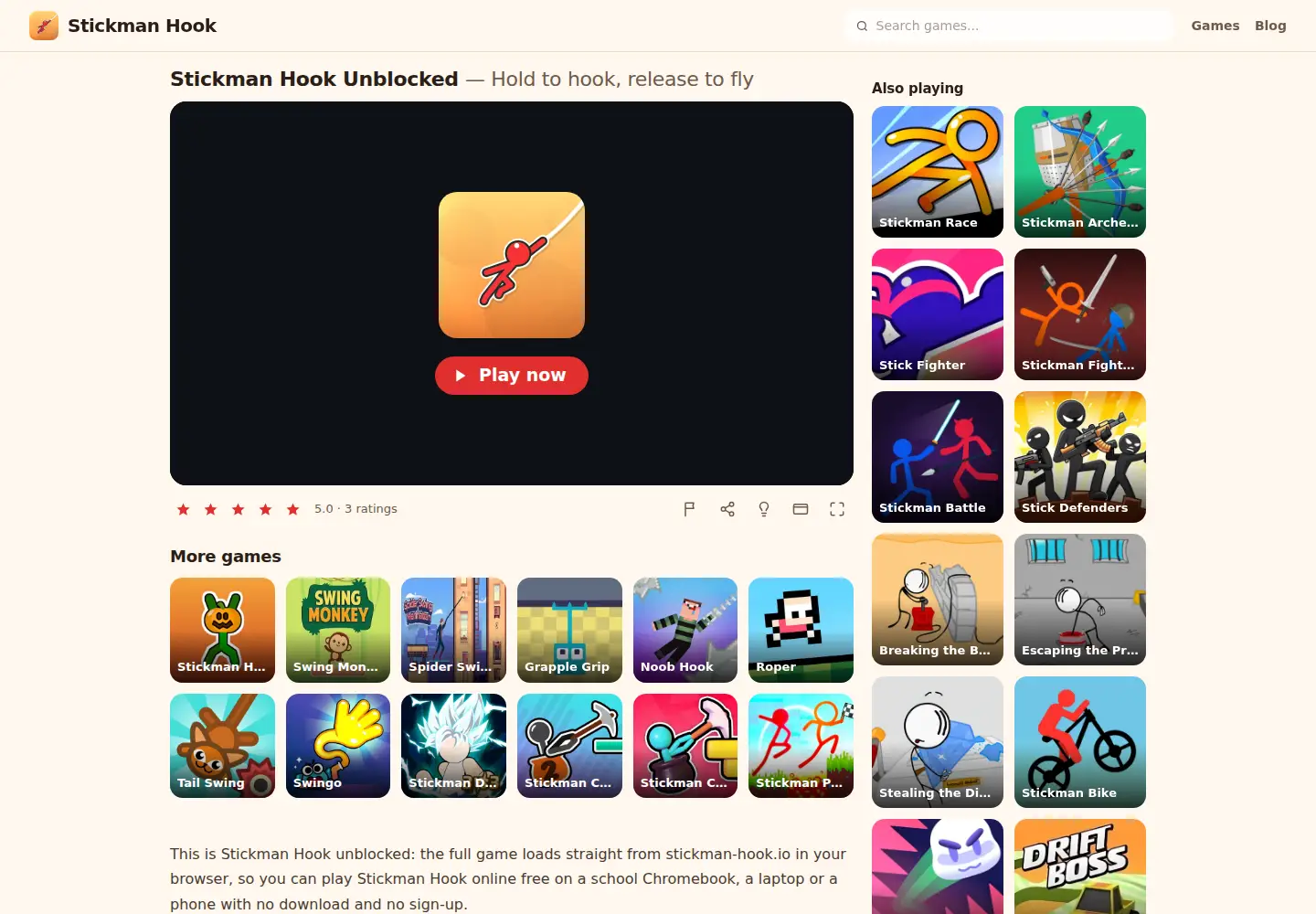 Screenshot of stickman-hook.io