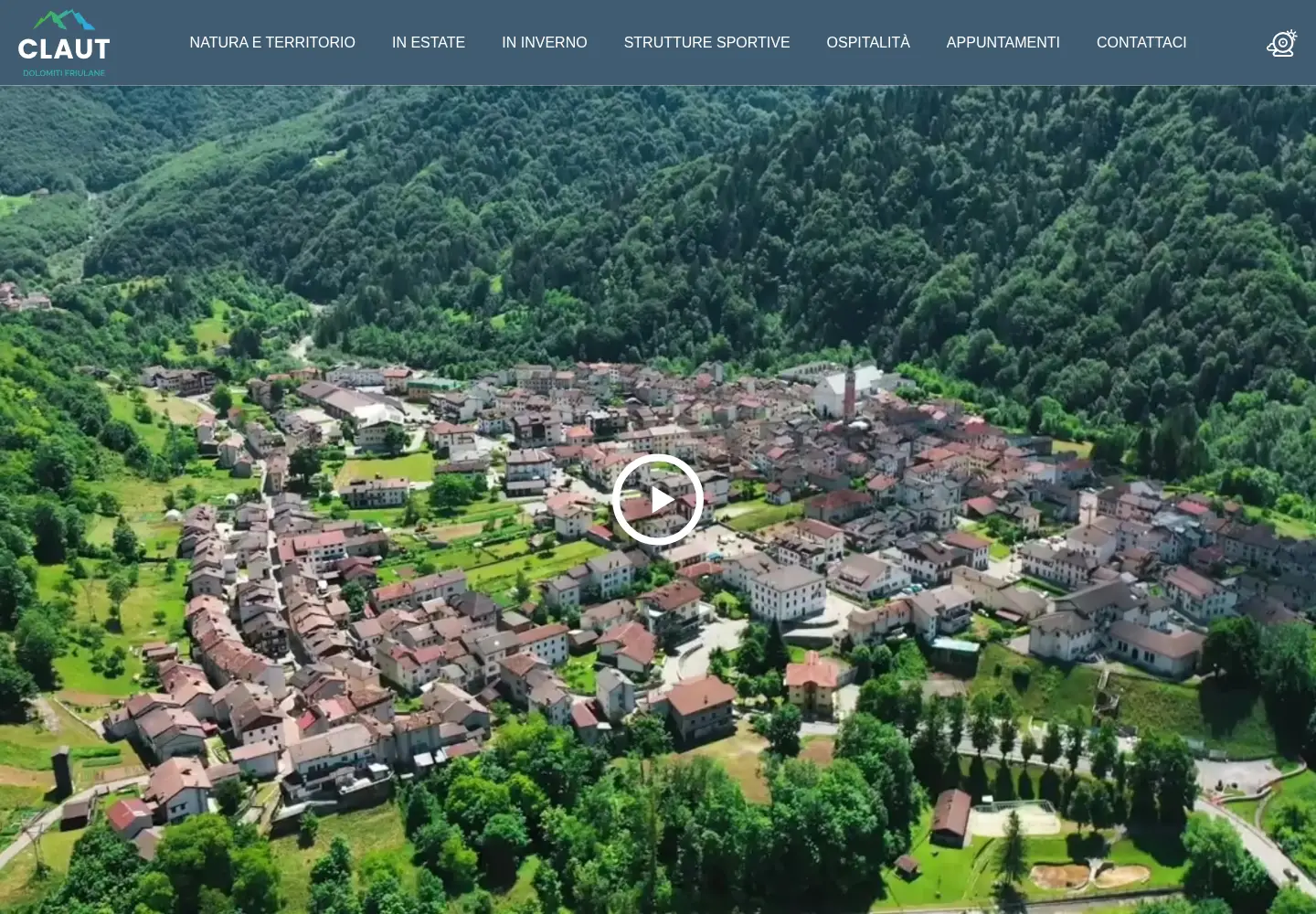 Captured homepage of clautdolomiti.it in the current scan