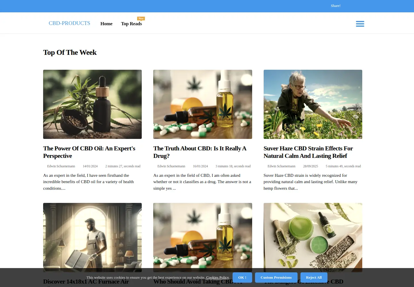 Screenshot of cbd-products.info