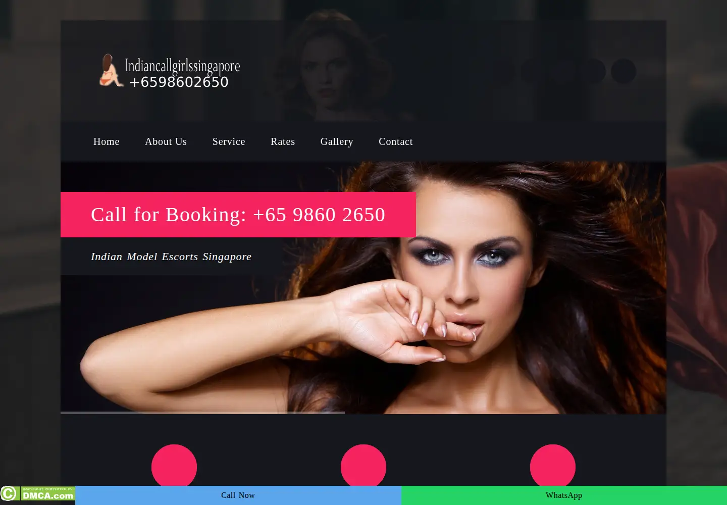Screenshot of indiancallgirlssingapore.com