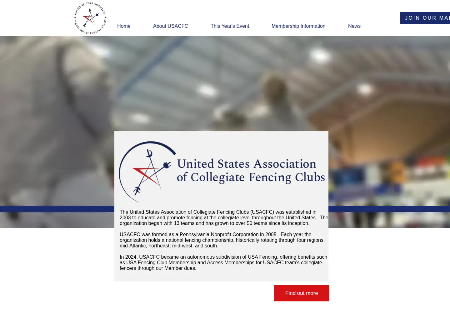 Screenshot of usacfc.org