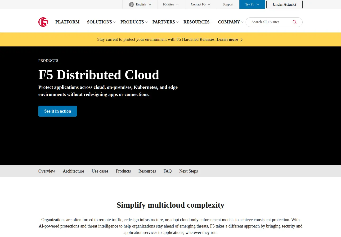 Captured homepage of volterra.io in the current scan