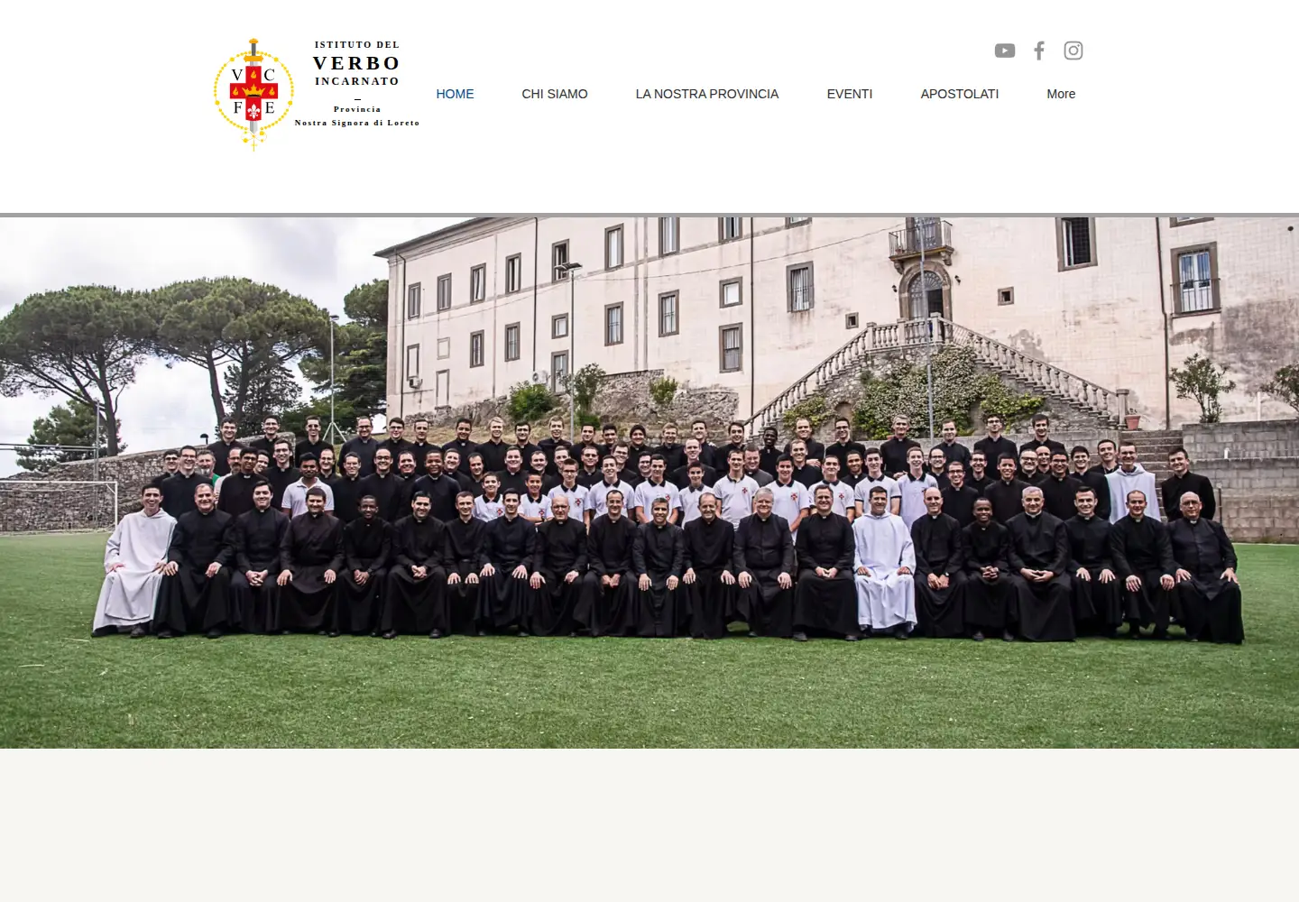 Captured homepage of verboincarnato.org in the current scan