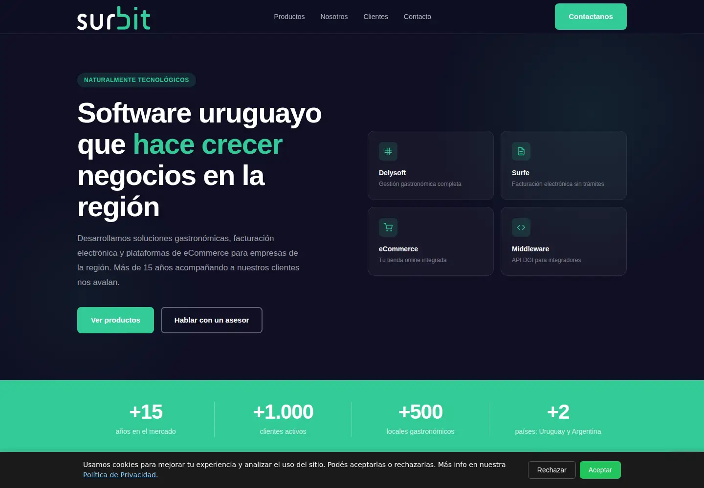 Screenshot of surbit.uy