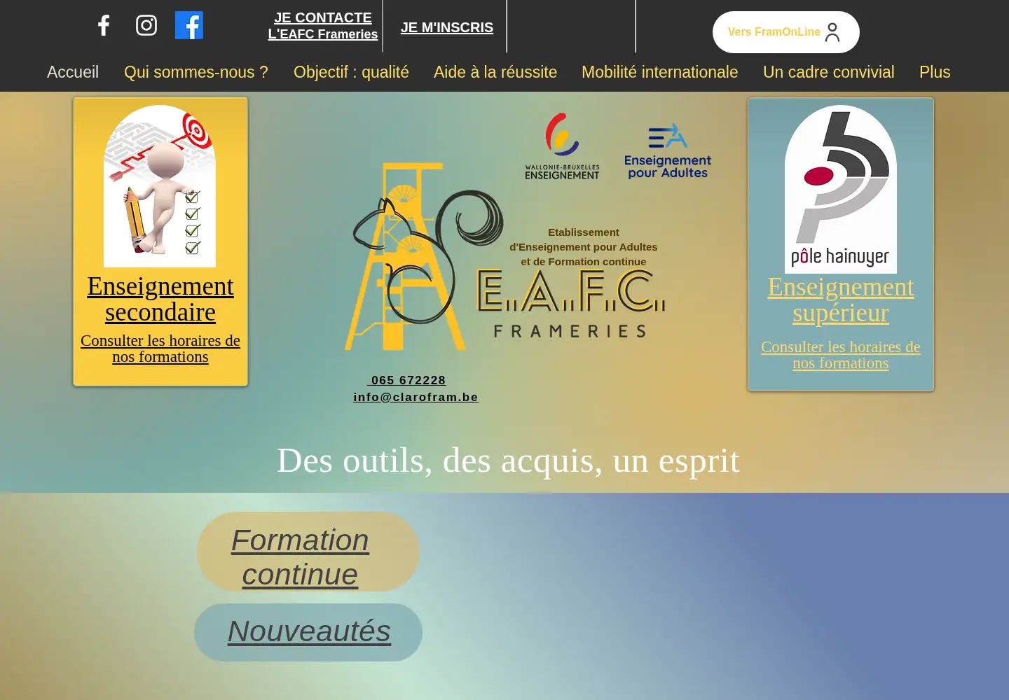 Screenshot of eafc-frameries.be
