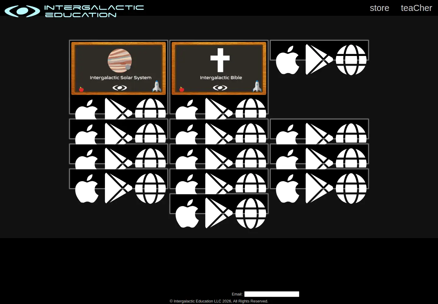 Screenshot of intergalacticeducation.com