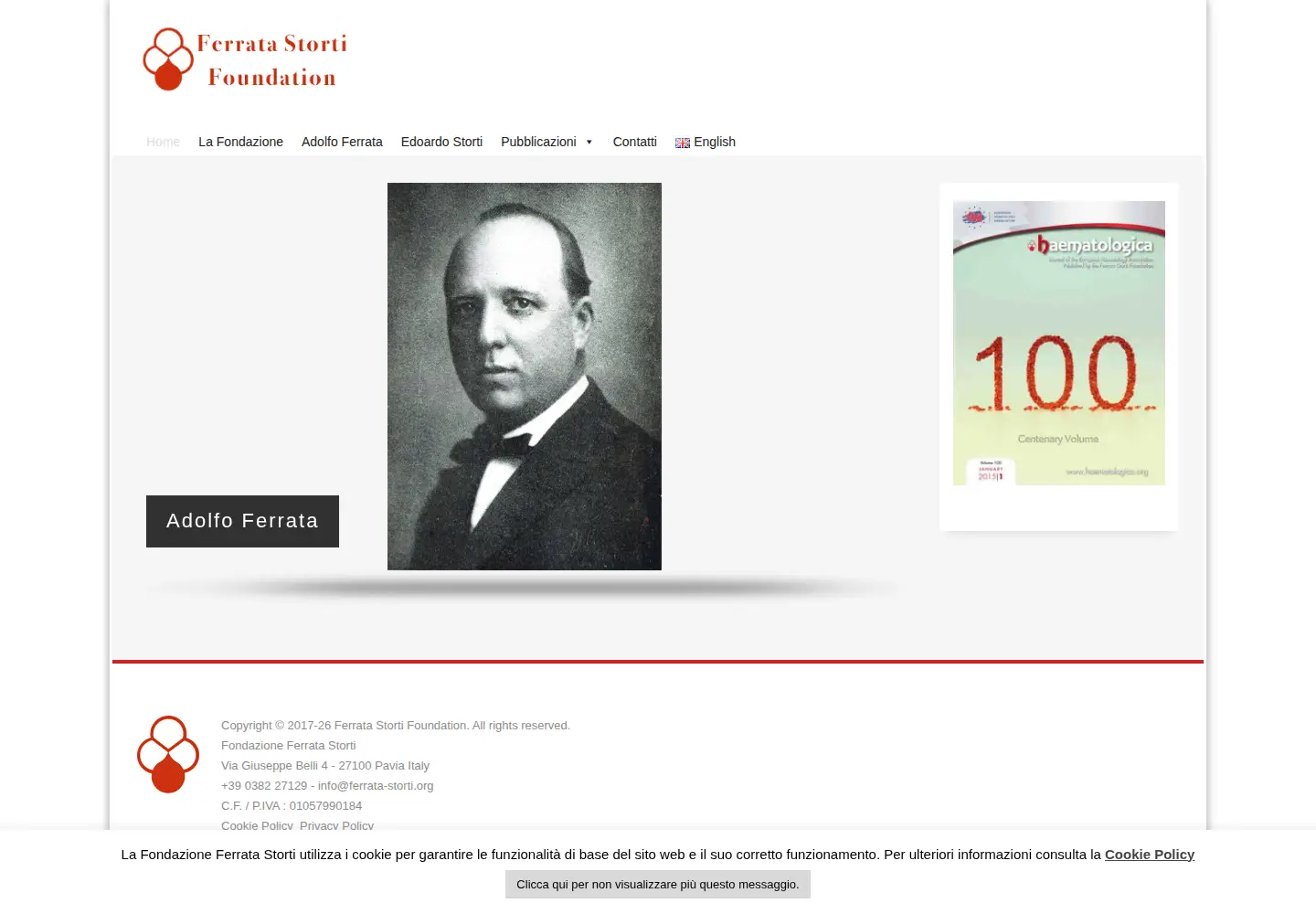 Captured homepage of ferrata-storti.org in the current scan
