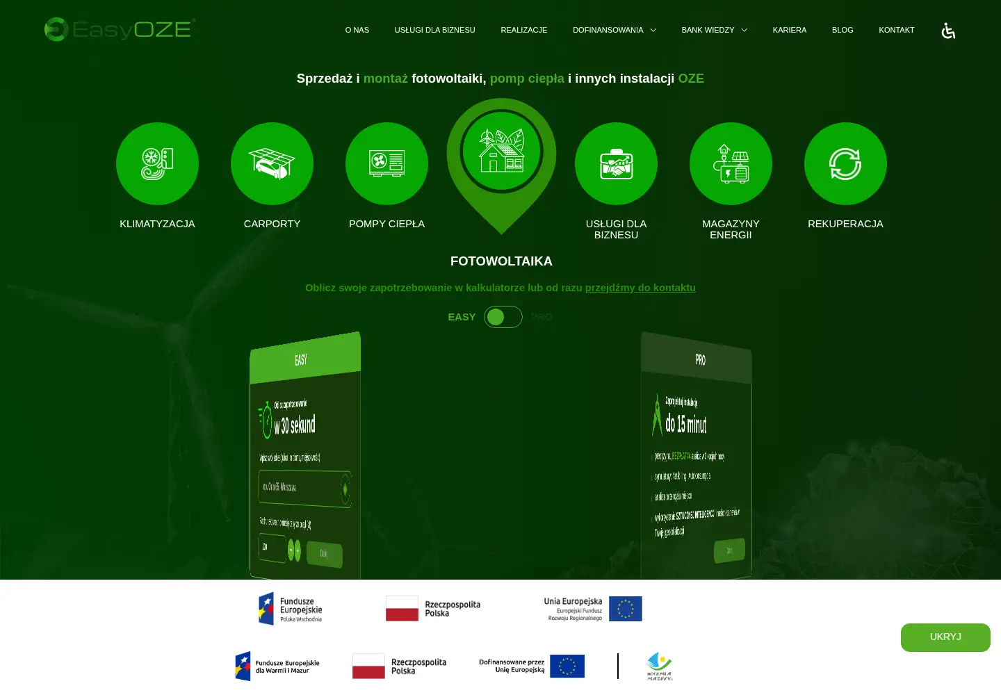 Captured homepage of easyoze.pl in the current scan