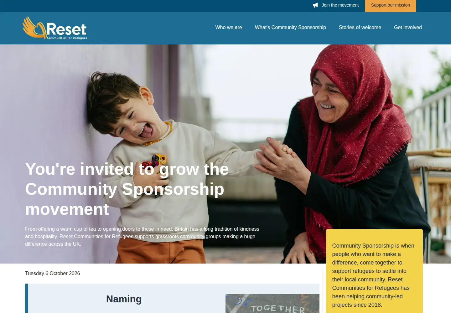 Screenshot of homesforukraine.org.uk
