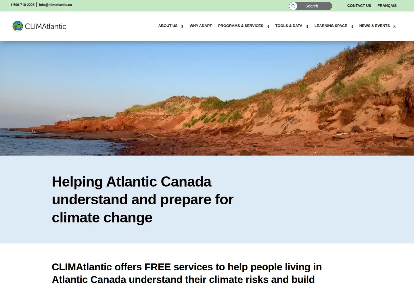 Screenshot of climatlantic.ca