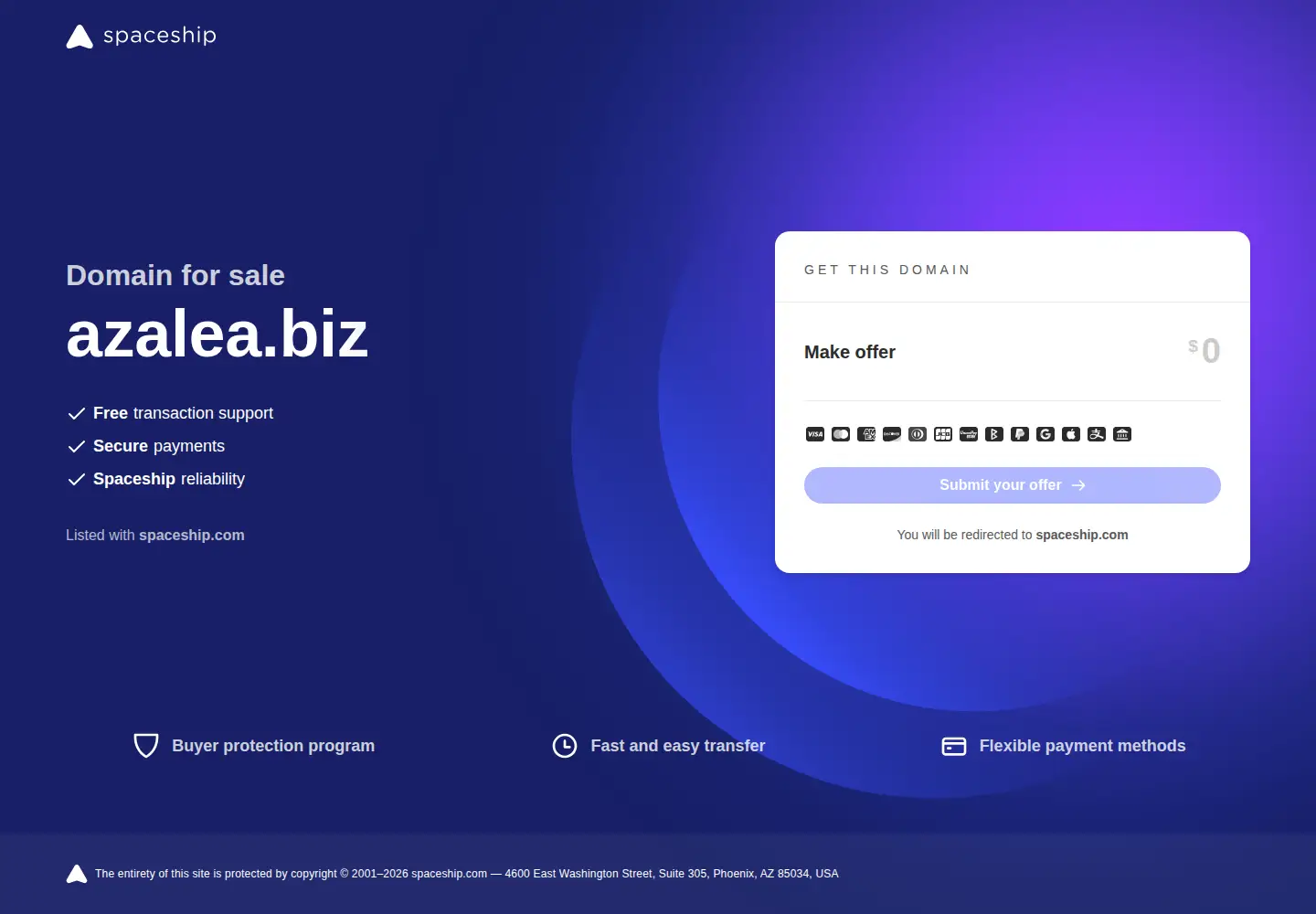 Screenshot of azalea.biz