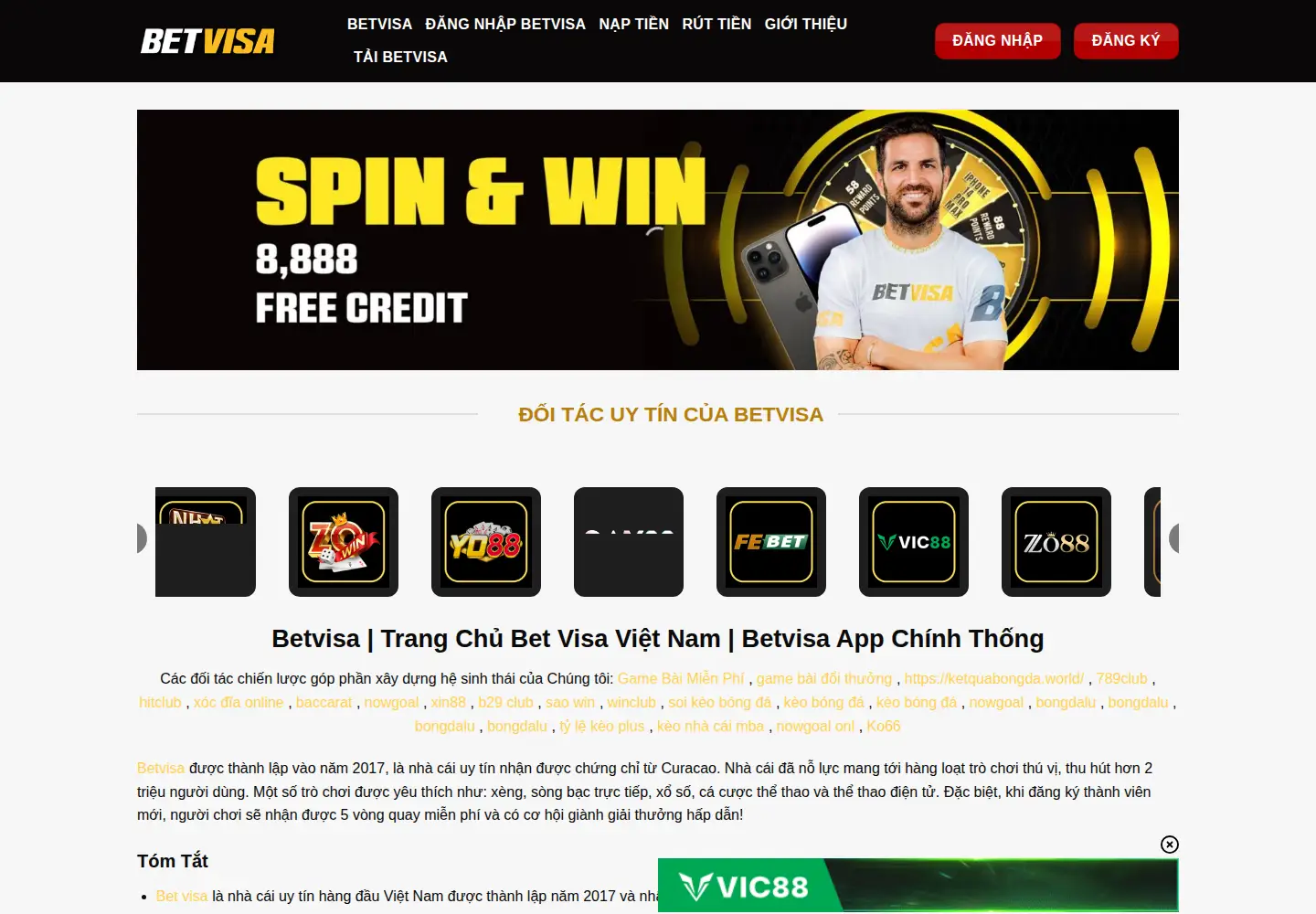 Screenshot of betvisa.living