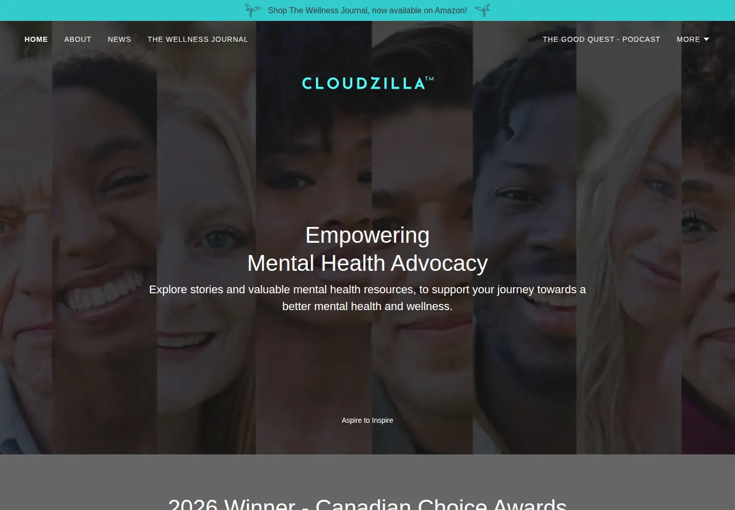 Captured homepage of wearecloudzilla.com in the current scan