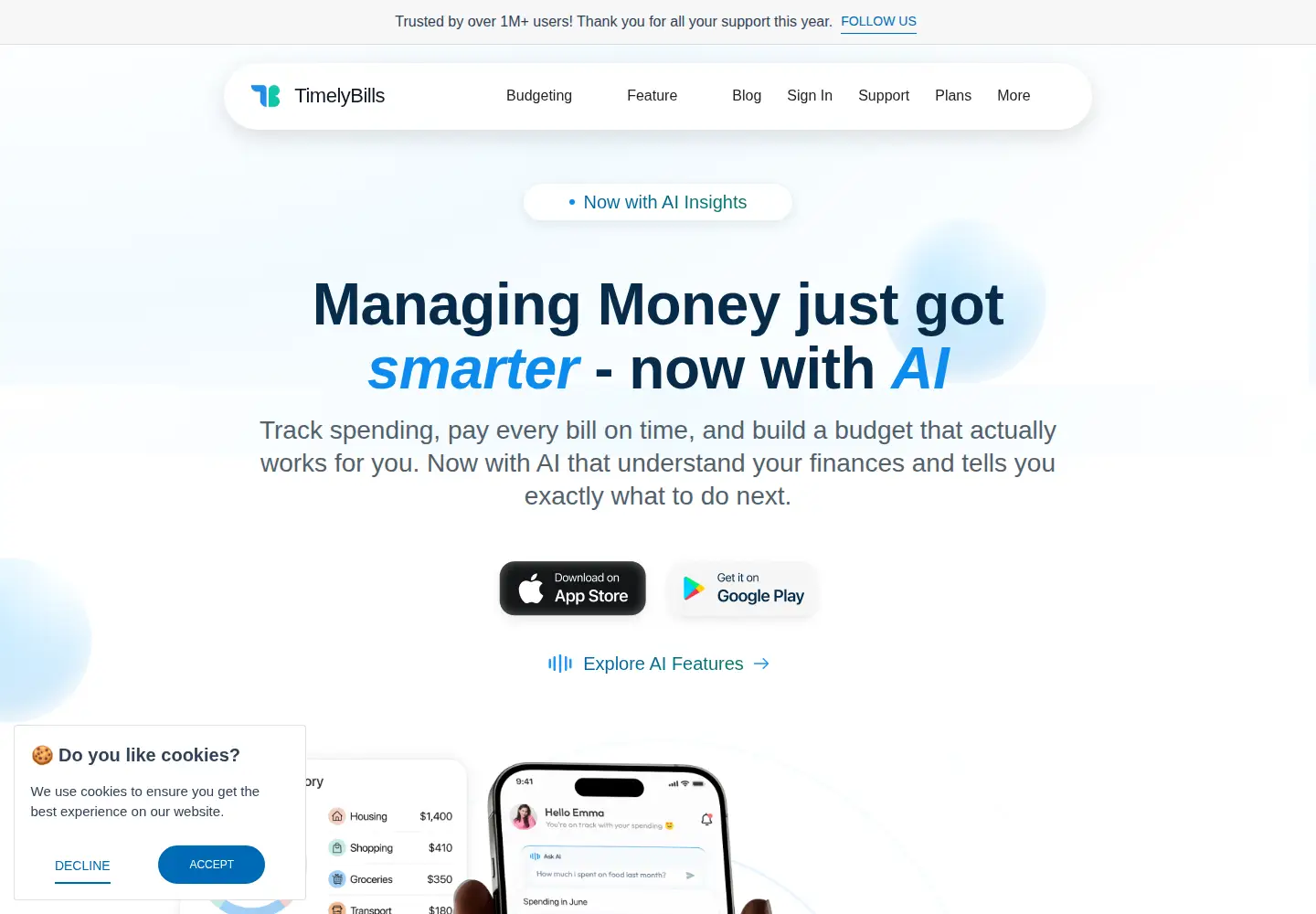 Screenshot of timelybills.app