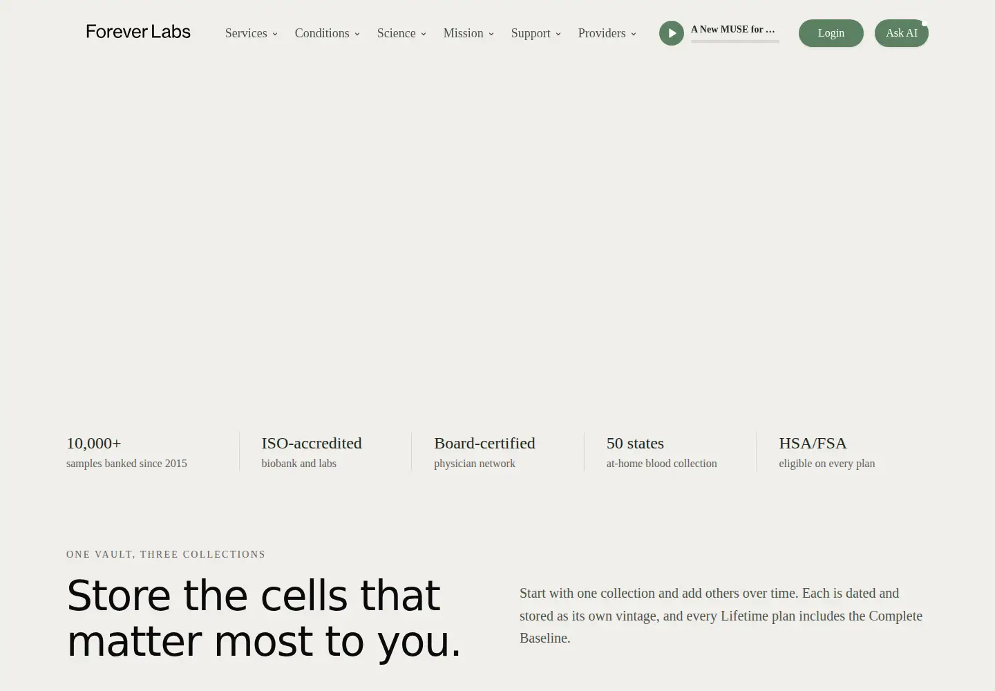 Screenshot of foreverlabs.com