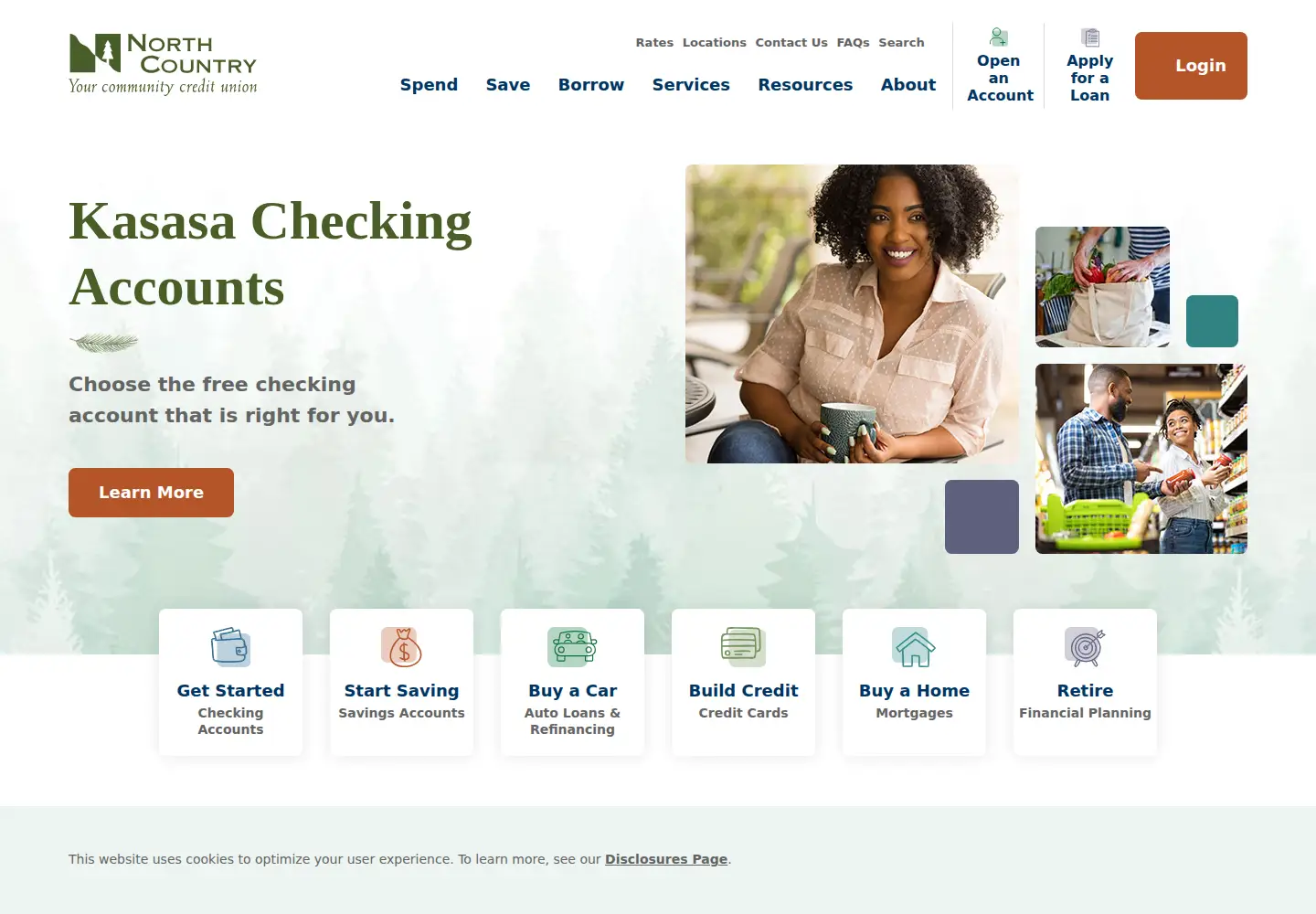 Captured homepage of northcountry.org in the current scan