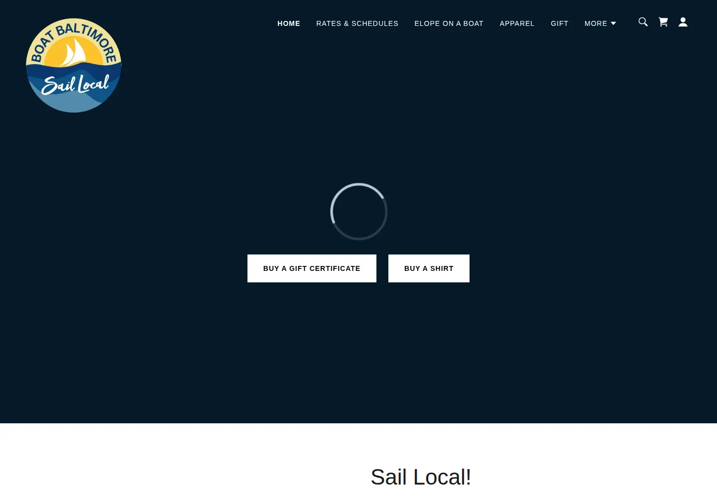 Screenshot of boatbaltimore.com