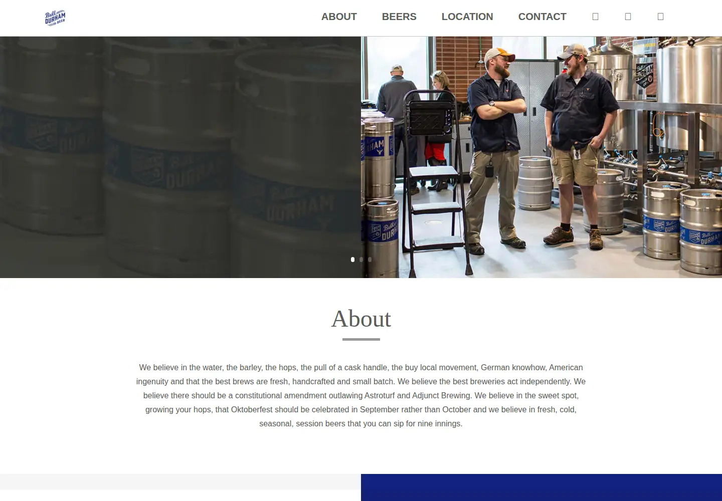 Captured homepage of bulldurhambeer.com in the current scan