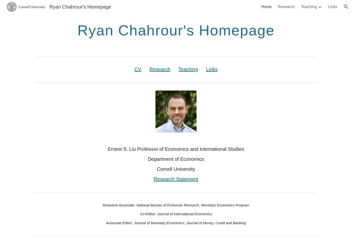 Captured homepage of chahrour.net in the current scan
