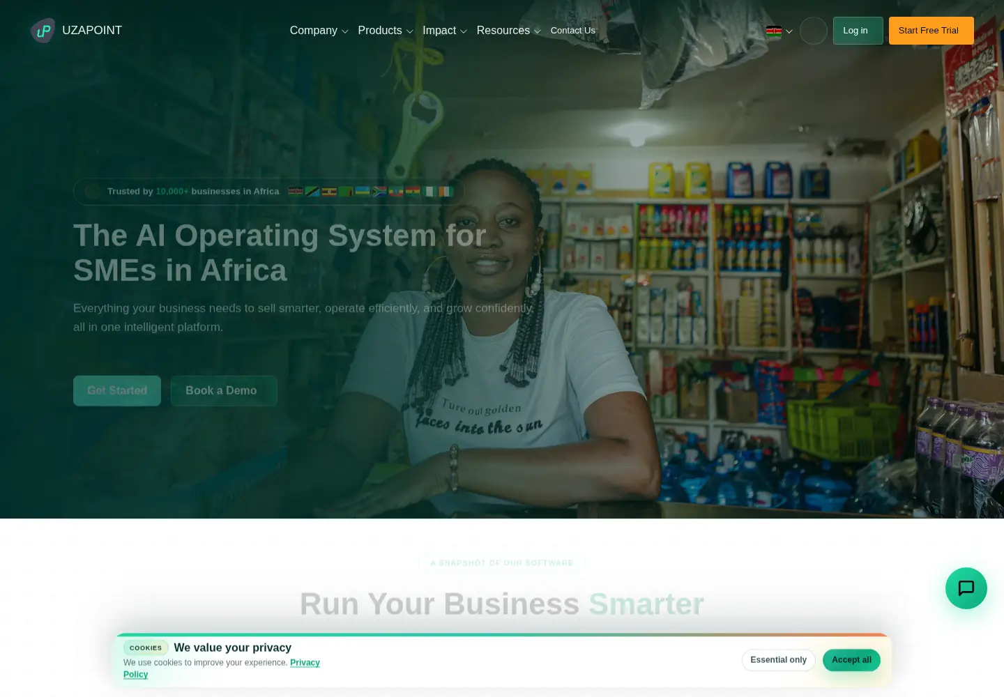 Screenshot of uzapoint.com